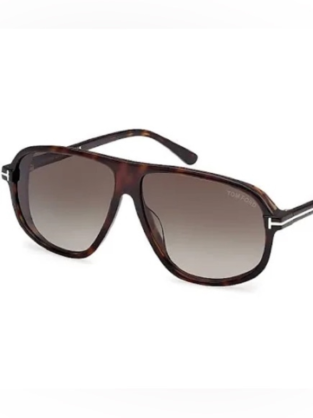 Tom Ford Guillaume Tortoise Shell Aviator Sunglasses with Brown Gradient Lenses